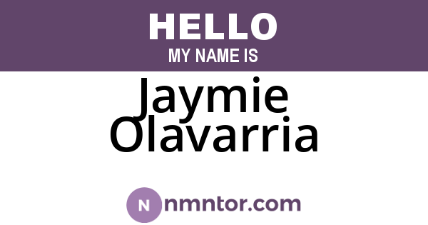 Jaymie Olavarria