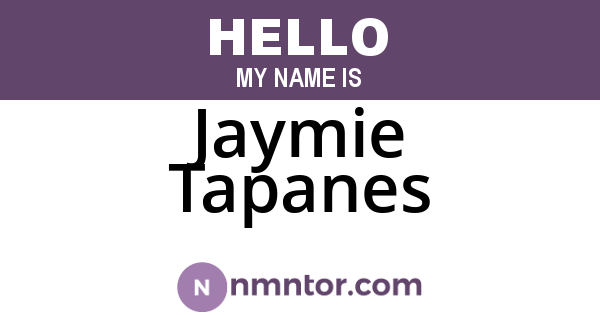 Jaymie Tapanes