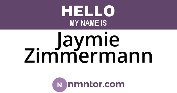 Jaymie Zimmermann
