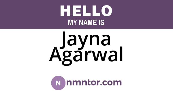 Jayna Agarwal