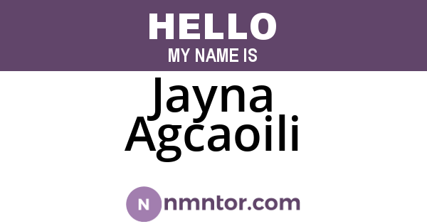 Jayna Agcaoili