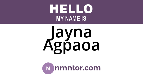 Jayna Agpaoa