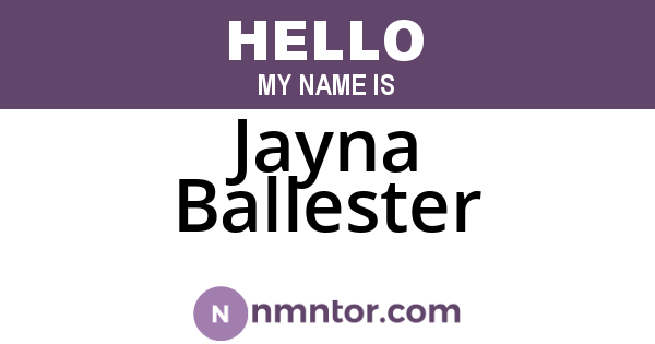 Jayna Ballester