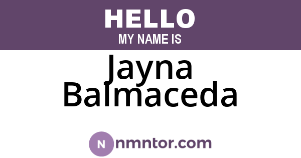 Jayna Balmaceda