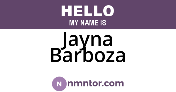 Jayna Barboza