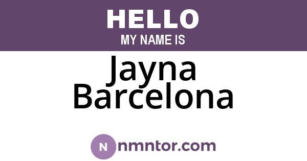 Jayna Barcelona