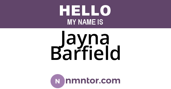 Jayna Barfield