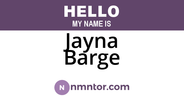 Jayna Barge