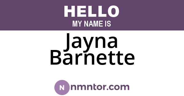 Jayna Barnette
