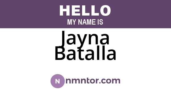 Jayna Batalla
