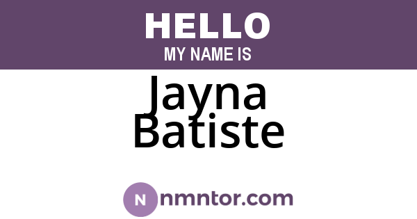 Jayna Batiste