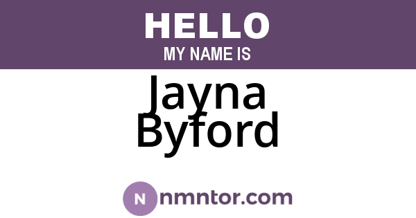 Jayna Byford