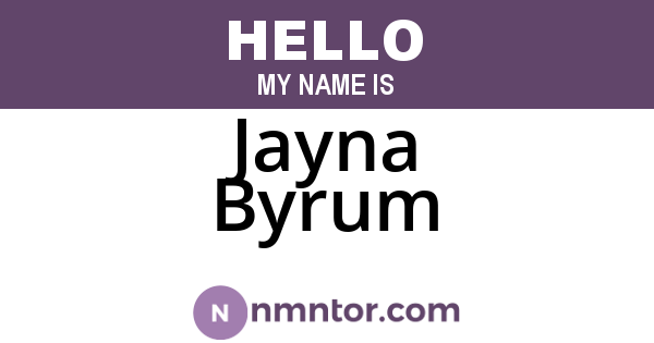 Jayna Byrum