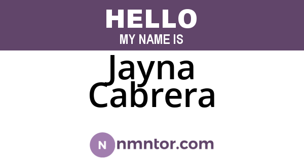 Jayna Cabrera