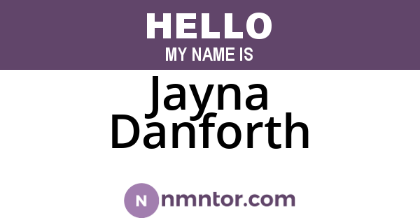 Jayna Danforth