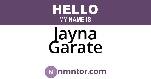 Jayna Garate