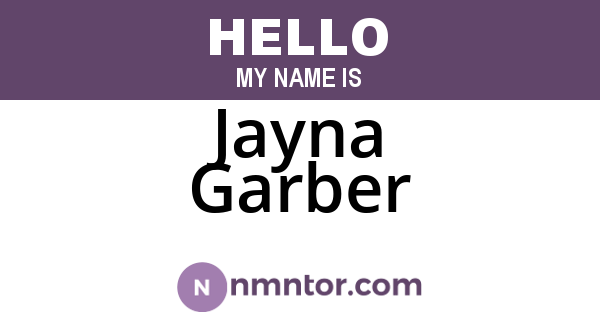 Jayna Garber