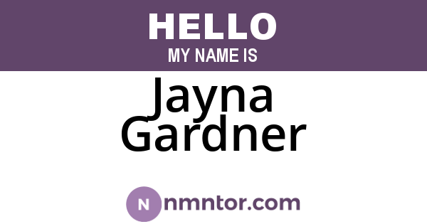 Jayna Gardner