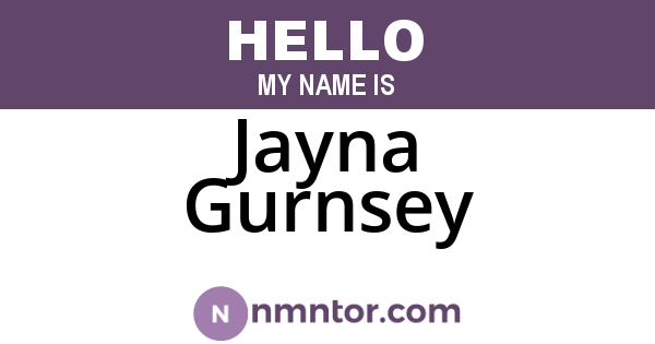Jayna Gurnsey