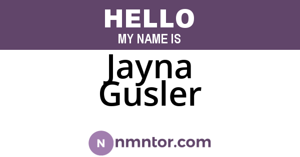 Jayna Gusler