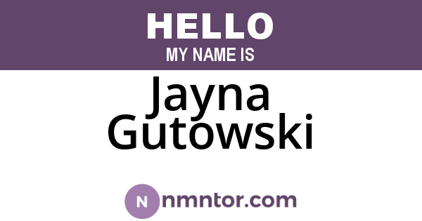 Jayna Gutowski
