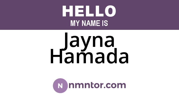 Jayna Hamada