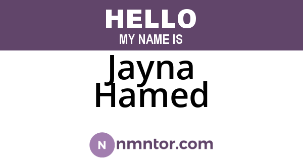 Jayna Hamed