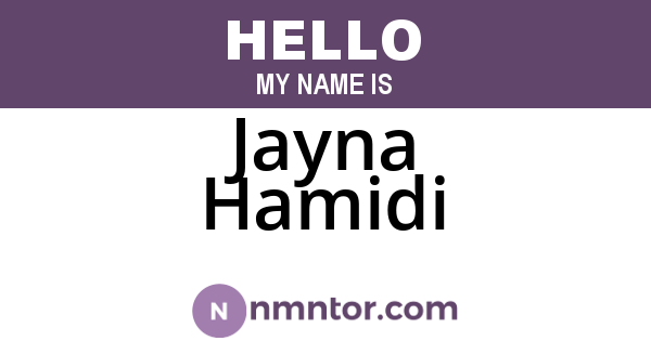 Jayna Hamidi
