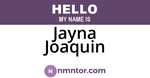 Jayna Joaquin