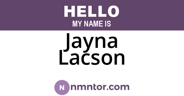 Jayna Lacson