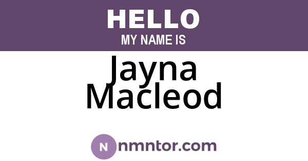 Jayna Macleod