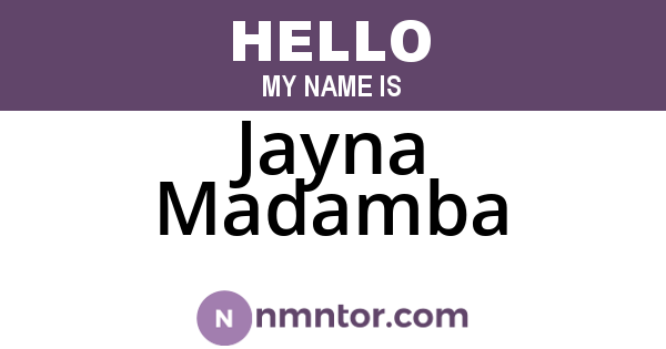 Jayna Madamba