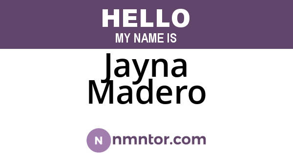Jayna Madero