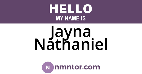 Jayna Nathaniel
