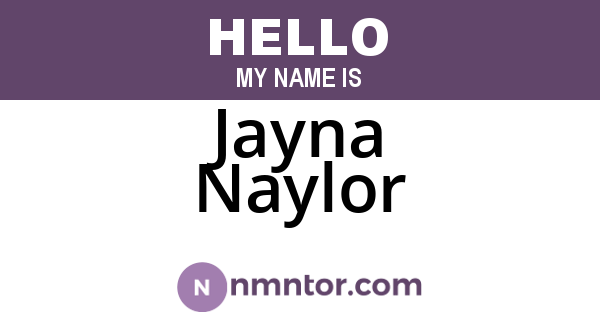 Jayna Naylor