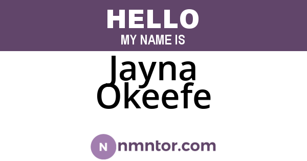 Jayna Okeefe
