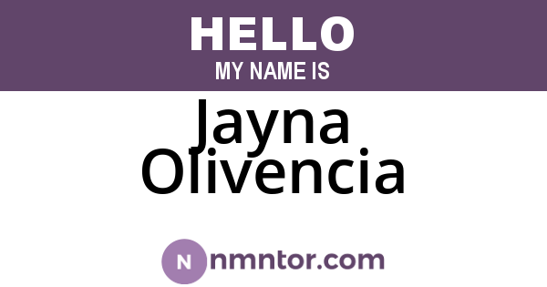 Jayna Olivencia