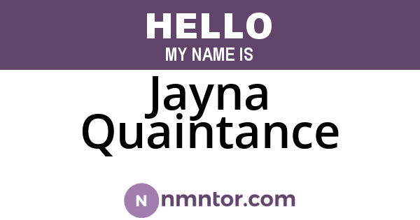 Jayna Quaintance