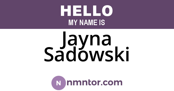 Jayna Sadowski