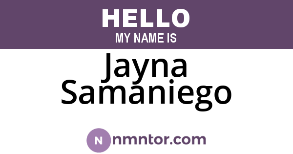 Jayna Samaniego