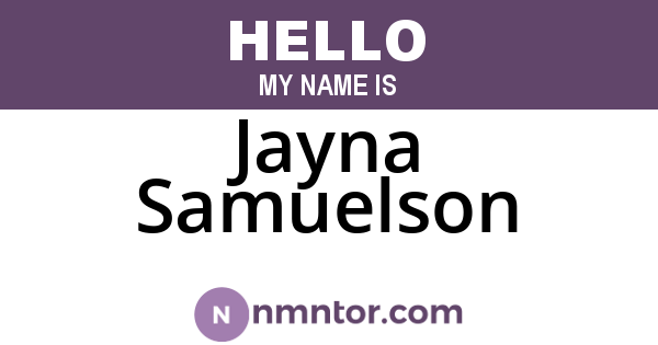 Jayna Samuelson