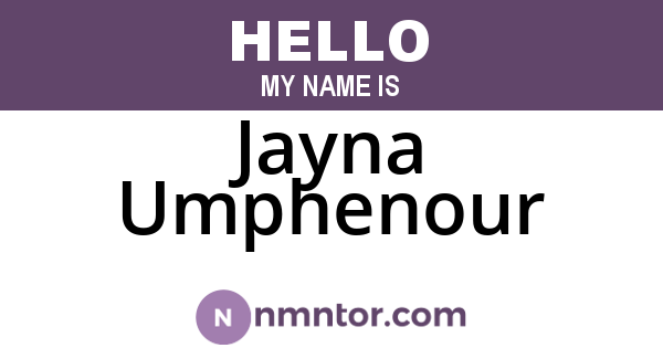 Jayna Umphenour