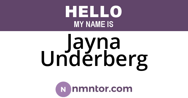 Jayna Underberg
