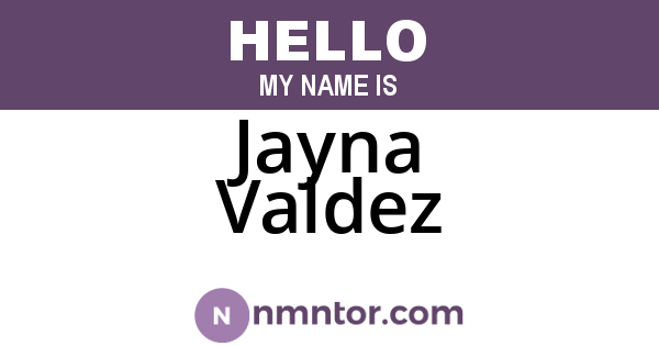 Jayna Valdez