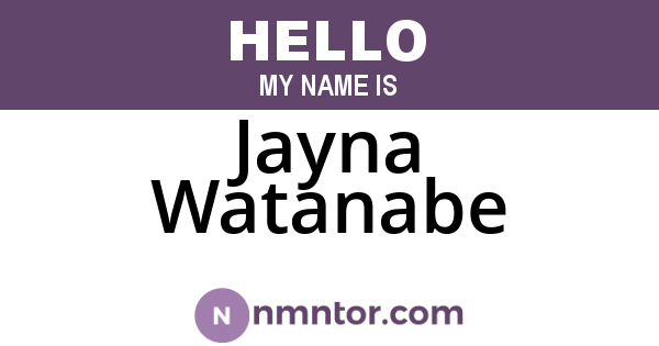 Jayna Watanabe