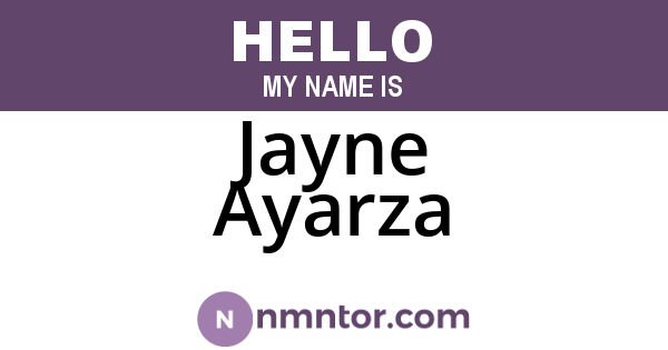 Jayne Ayarza