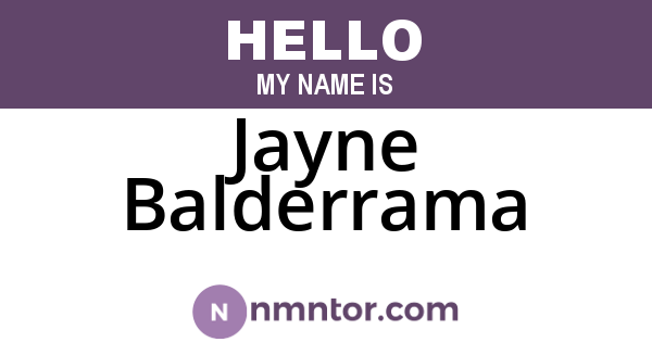 Jayne Balderrama
