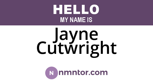 Jayne Cutwright