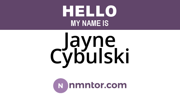 Jayne Cybulski