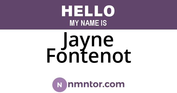 Jayne Fontenot